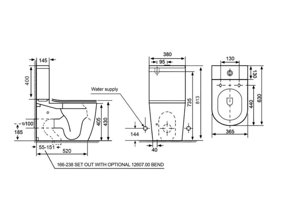 Uno CC Back to Wall Toilet Suite