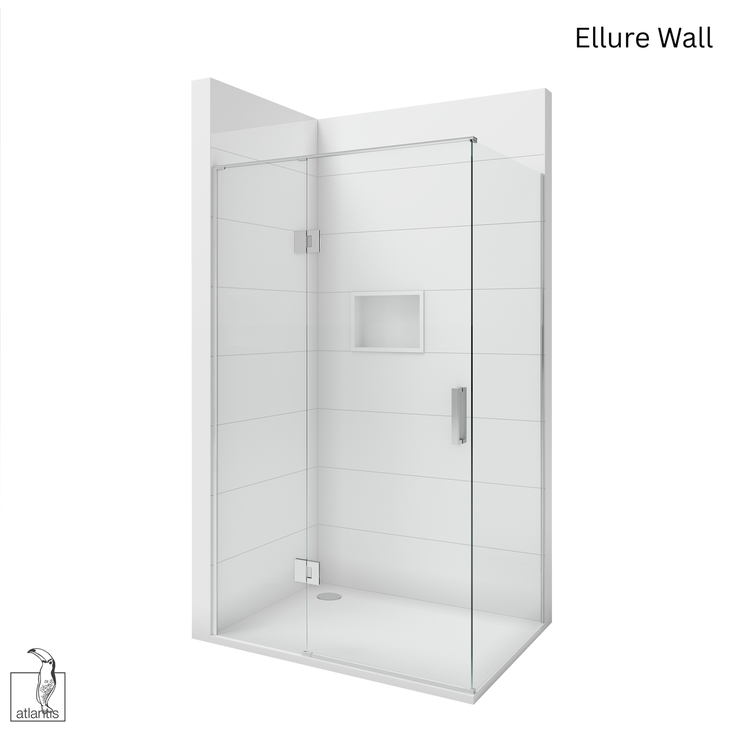 Scenic 2-Sided Hinged Shower 1200mm x 900mm Left Hand - Chrome