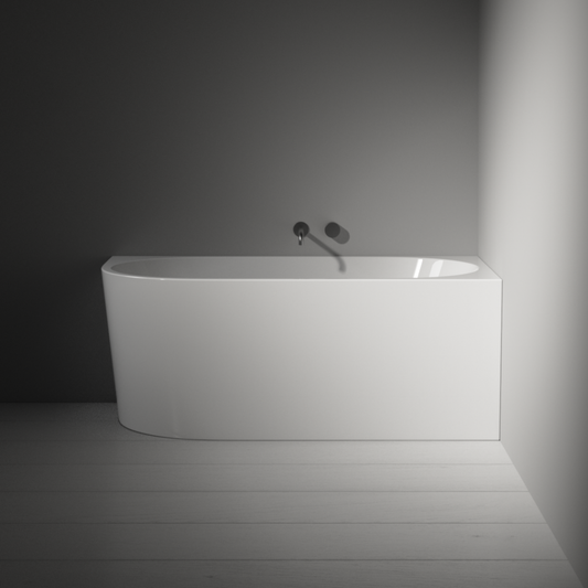 Tondo Back To Wall Bath (Right Corner) - 3 Size Options