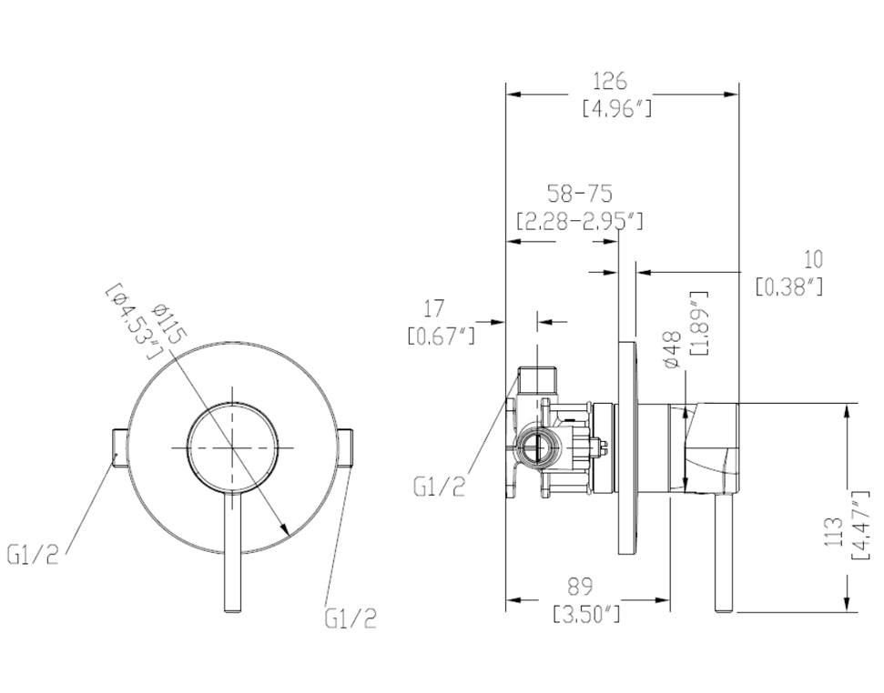 Uno Multi Pressure Shower Mixer - Brushed Nickel