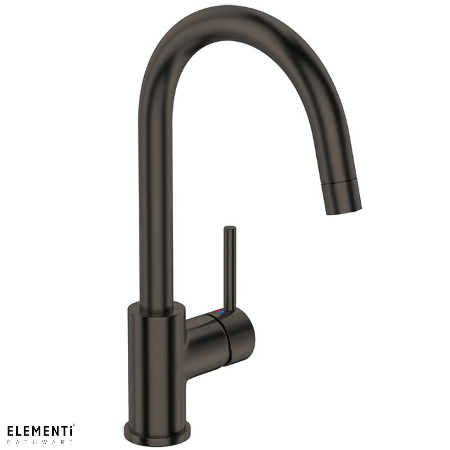 Uno Gooseneck Kitchen Mixer - Gunmetal