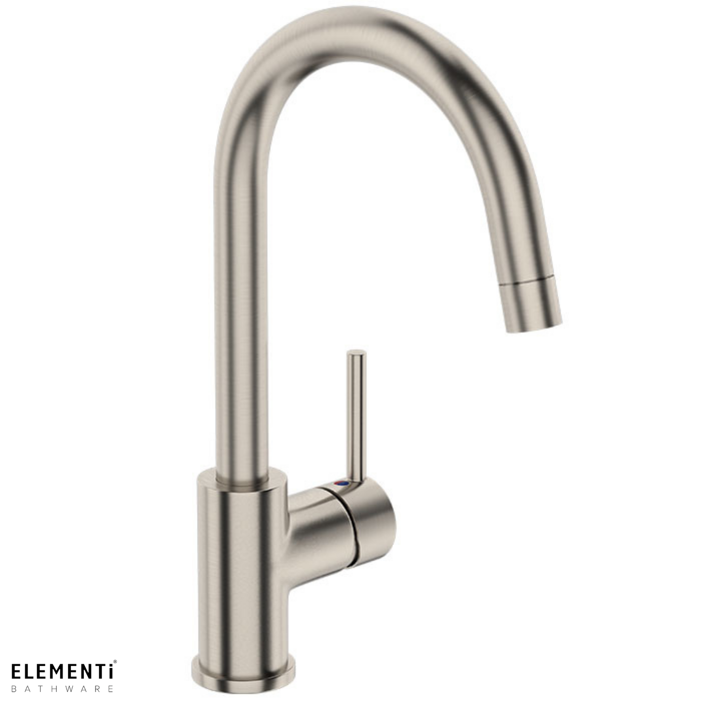 Uno Gooseneck Kitchen Mixer - Brushed Nickel
