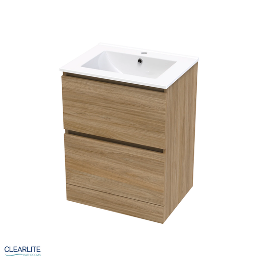 Pacific Rise Double Drawer Floor Standing Vanity - 4 Size & 3 Colour Options