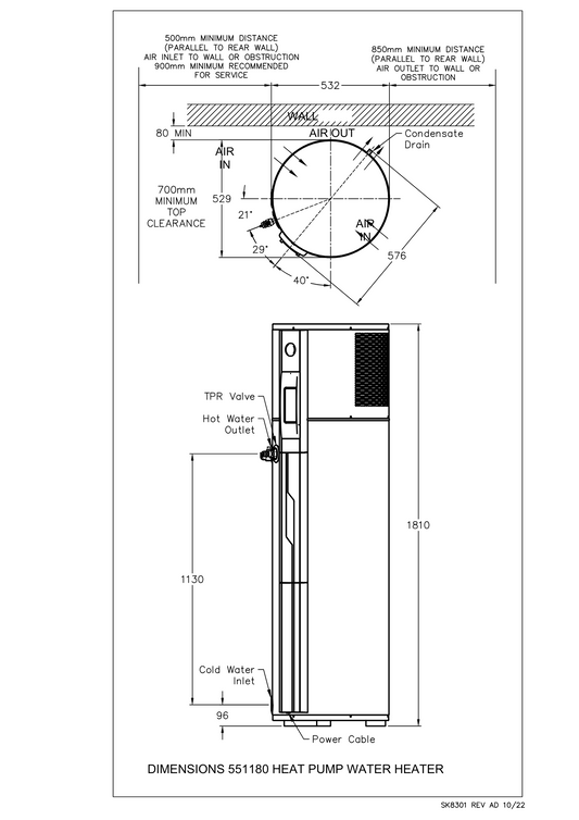 AmbiPower MDc-180 Heat Pump Water Heater