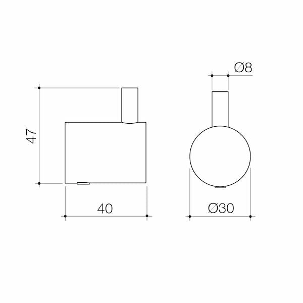 Basis Robe Hook - Chrome