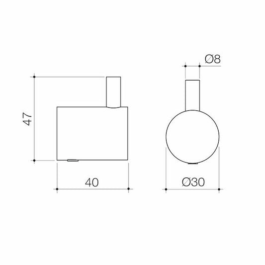 Basis Robe Hook - Brushed Nickel