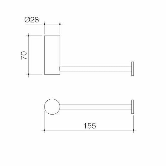 Basis Toilet Roll Holder - Brushed Nickel