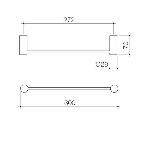 Basis Hand Towel Rail - 3 Colour Options