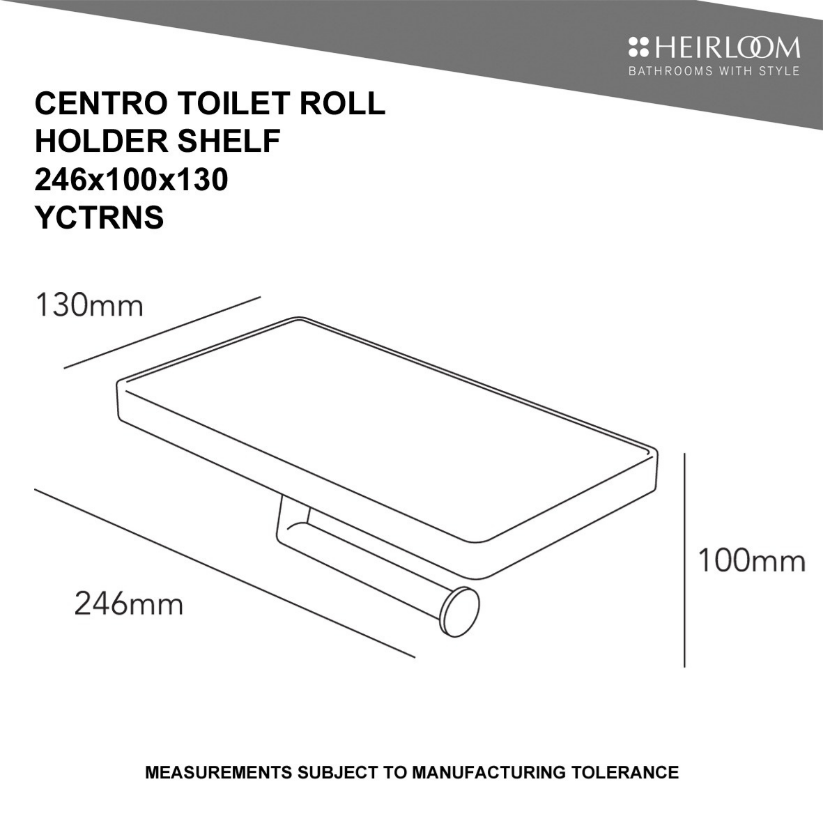 Centro Toilet Roll Holder Shelf