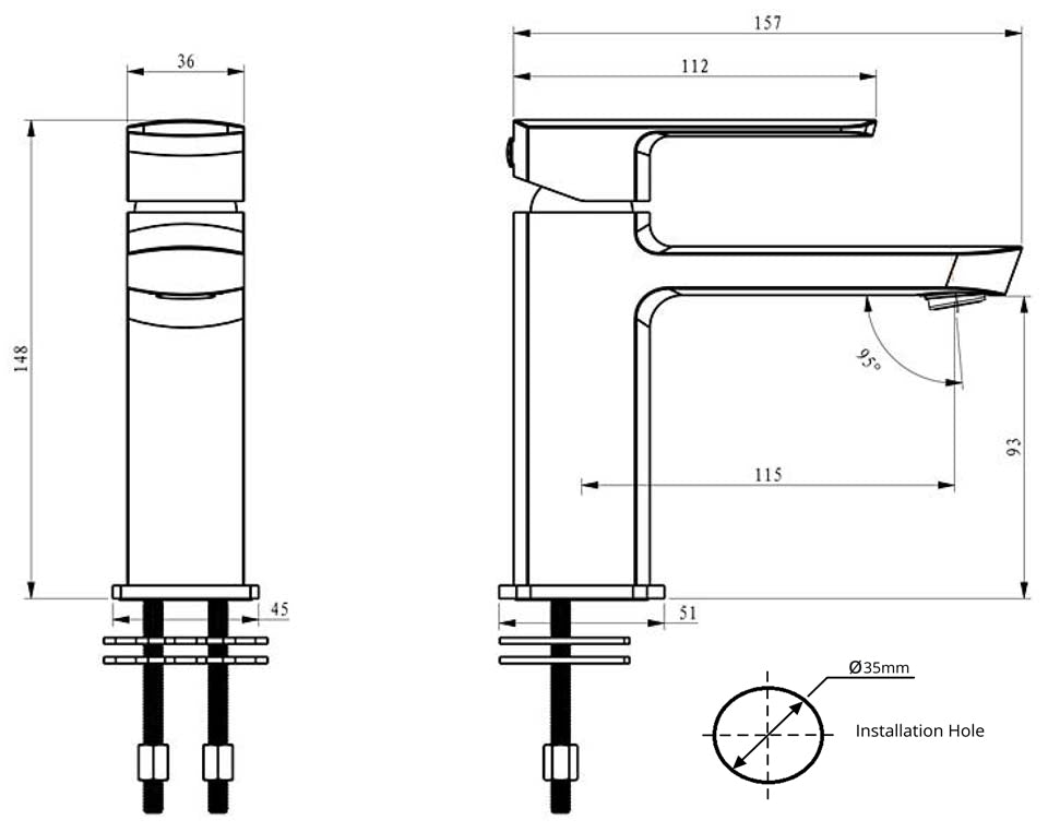 Ion Basin Mixer - Brushed Nickel