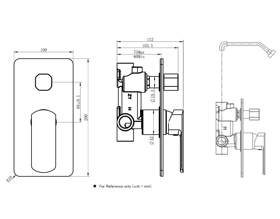 Ion Diverter Mixer - Black