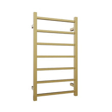 Load image into Gallery viewer, NEWTECH QUADRO HEATED TOWEL RAIL 800X450MM BRUSHED BRASS
