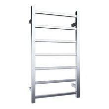 Load image into Gallery viewer, NEWTECH QUADRO HEATED TOWEL RAIL 800X450MM BRUSHED NICKEL
