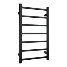 Load image into Gallery viewer, NEWTECH QUADRO HEATED TOWEL RAIL 800X450MM MATTE BLACK
