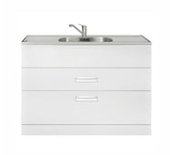 AQUATICA STUDIO LAUNDRY TUB 1200MM, DRAWER MODEL WITH STAINLESS STEEL TOP