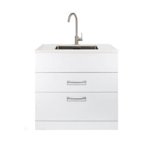 Load image into Gallery viewer, AQUATICA STUDIO LAUNDRY TUB 900MM, DRAWER MODEL WITH COMPOSITE TOP
