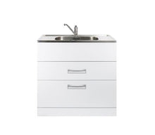 Load image into Gallery viewer, AQUATICA STUDIO LAUNDRY TUB 900MM, DRAWER MODEL WITH STAINLESS STEEL TOP
