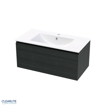 Pacific Rise Single Drawer Wall Hung Vanity - 4 Size & 3 Colour Options