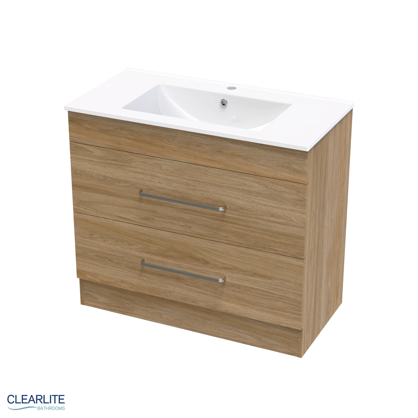 Pacific Double Drawer Floor Standing Vanity - 4 Size & 3 Colour Options
