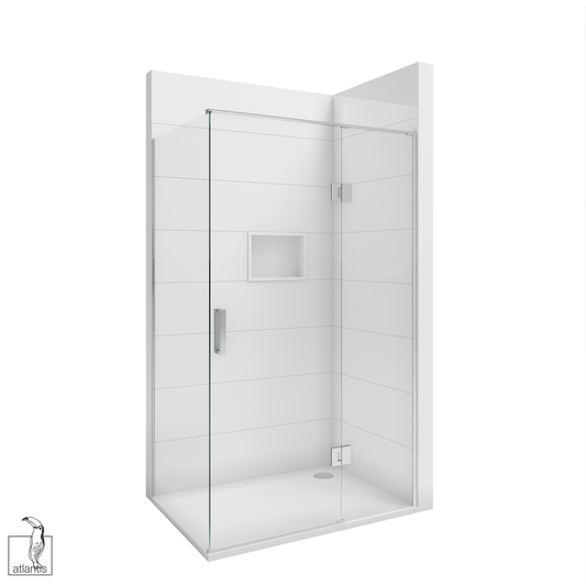 Scenic 2-Sided Hinged Shower 1200mm x 900mm Right Hand - Chrome