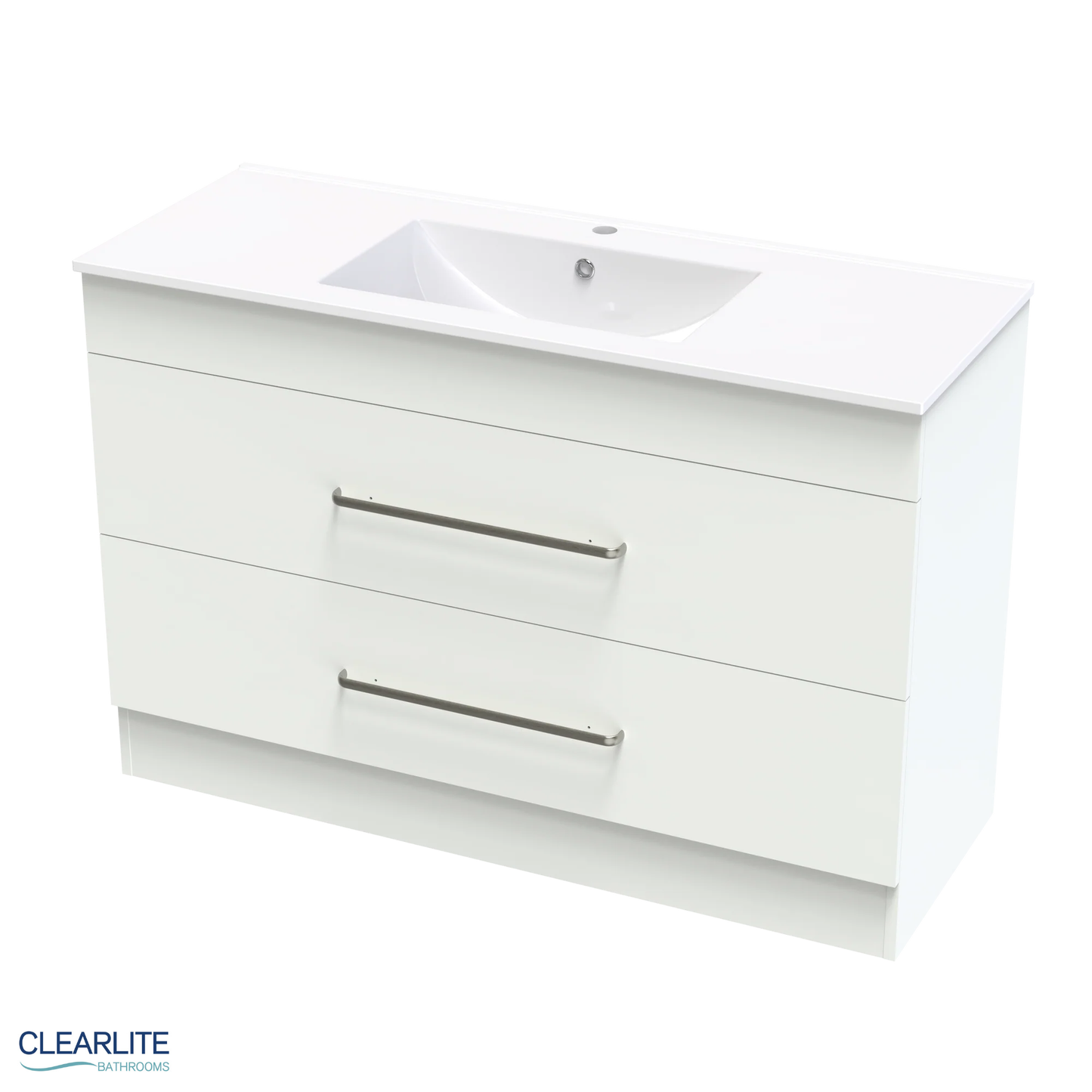 Pacific Double Drawer Floor Standing Vanity - 4 Size & 3 Colour Options