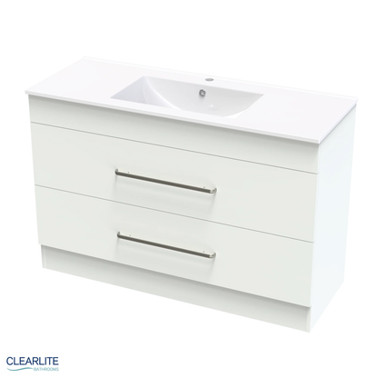 Pacific Double Drawer Floor Standing Vanity - 4 Size & 3 Colour Options