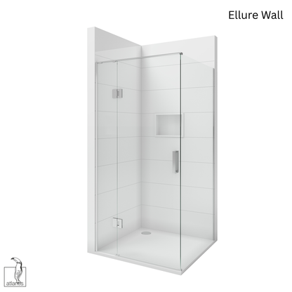 Scenic 2-Sided Hinged Shower 1000mm x 1000mm - Chrome
