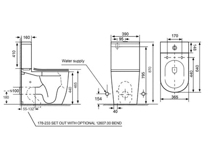 Uno Overheight CC Back to Wall Toilet Suite