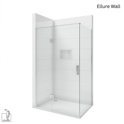 Scenic 2-Sided Hinged Shower 1200mm x 900mm Left Hand - Chrome