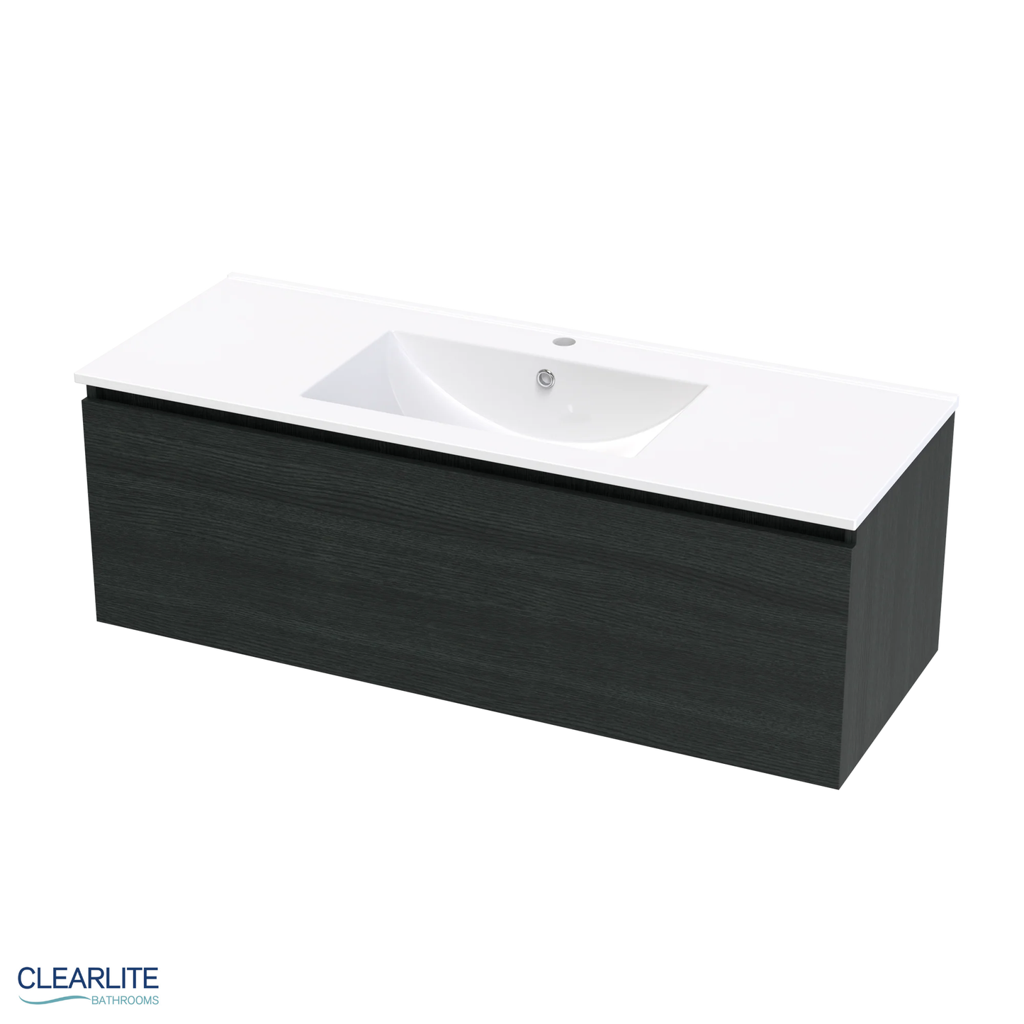 Pacific Rise Single Drawer Wall Hung Vanity - 4 Size & 3 Colour Options
