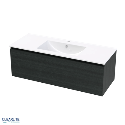 Pacific Rise Single Drawer Wall Hung Vanity - 4 Size & 3 Colour Options