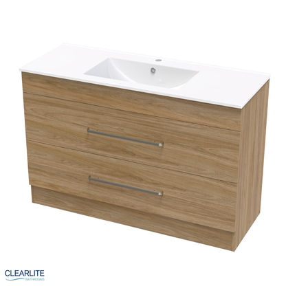 Pacific Double Drawer Floor Standing Vanity - 4 Size & 3 Colour Options