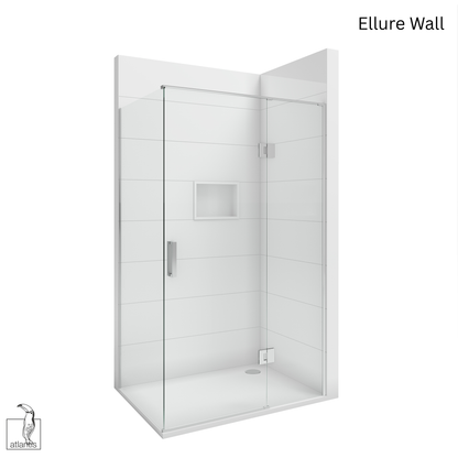 Scenic 2-Sided Hinged Shower 1200mm x 900mm Right Hand - Chrome
