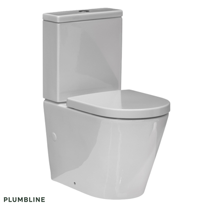 Evo Rimless Back To Wall Toilet Suite Thick Seat