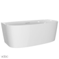 Peace D Shaped Back To Wall Bath 1600mm - 2 Colour Options