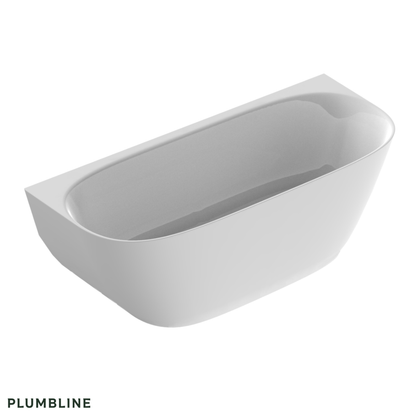 Kurv Back To Wall Bath - 3 Size & 2 Colour Options