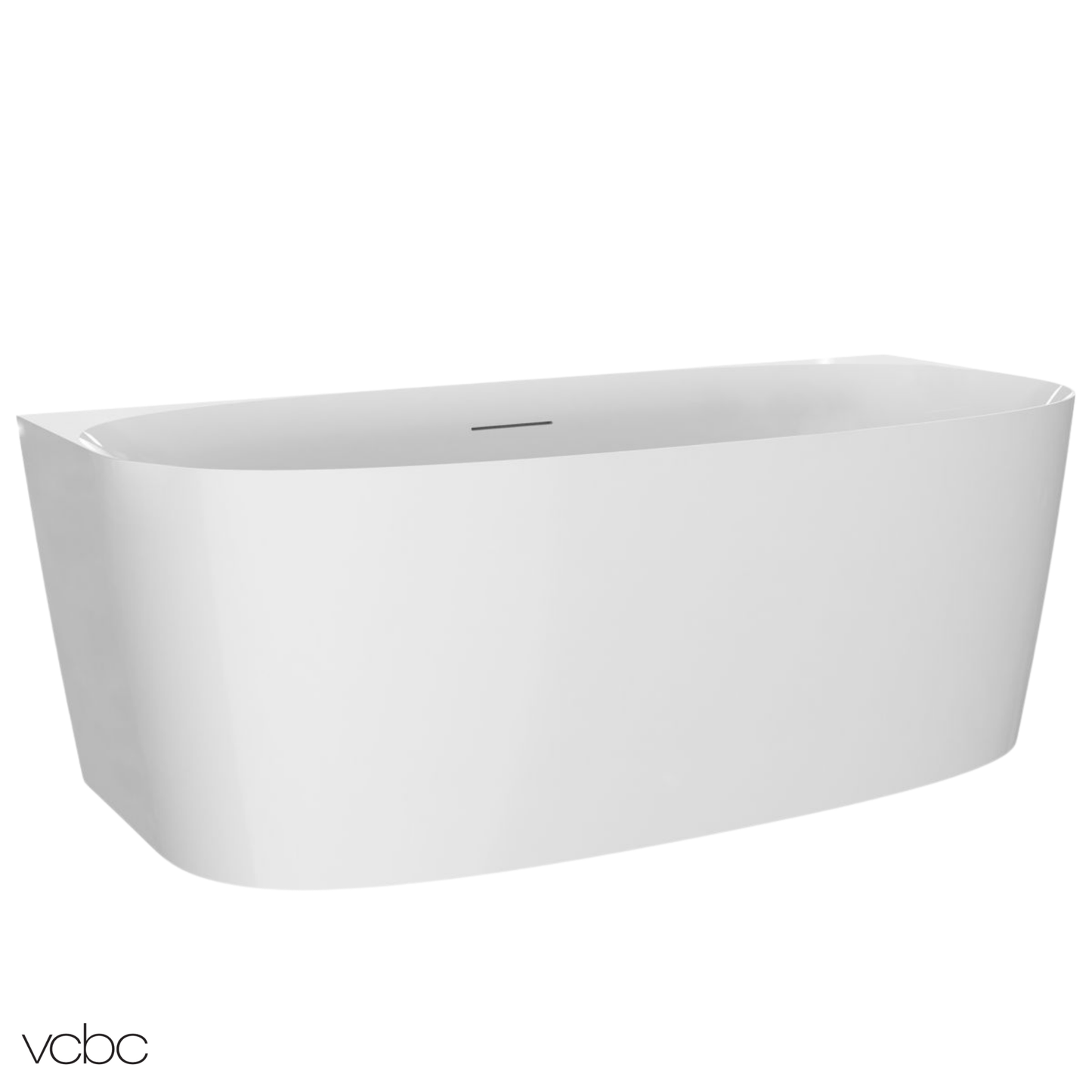 Peace D Shaped Back To Wall Bath 1600mm - 2 Colour Options