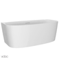 Peace D Shaped Back To Wall Bath 1600mm - 2 Colour Options