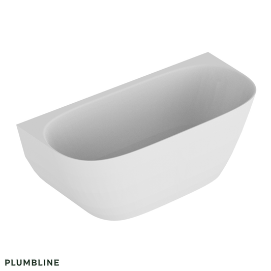 Kurv Back To Wall Bath - 3 Size & 2 Colour Options