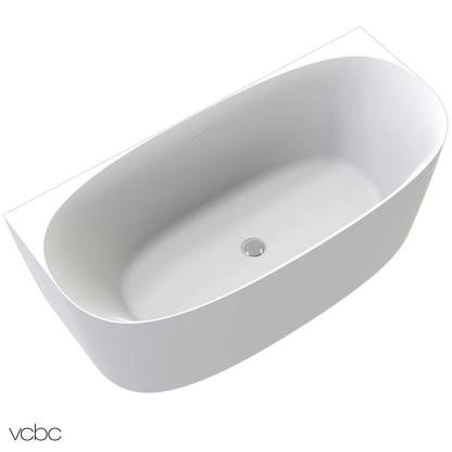 Peace D Shaped Back To Wall Bath 1600mm - 2 Colour Options