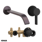 Components Wall Mount Ribbon Basin Spout & Single Handle Lever - 3 Colour Options