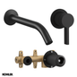 Components Wall Mount Tube Basin Spout & Single Handle Lever - 3 Colour Options