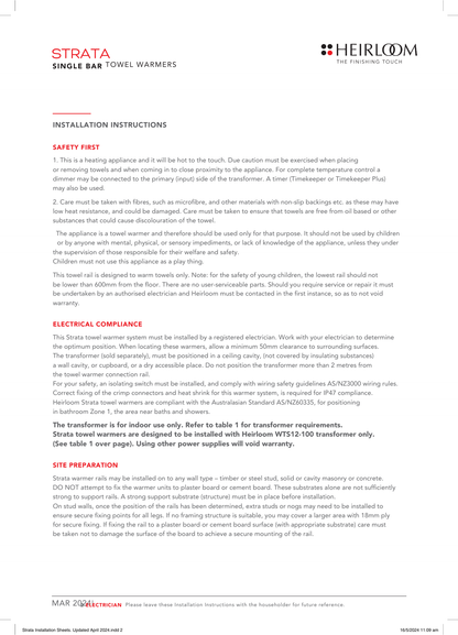 Heirloom Strata 12 Volt Transformer