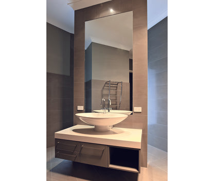 Polished Edge Rectangle Mirror with Hidden Fittings - Mirrox