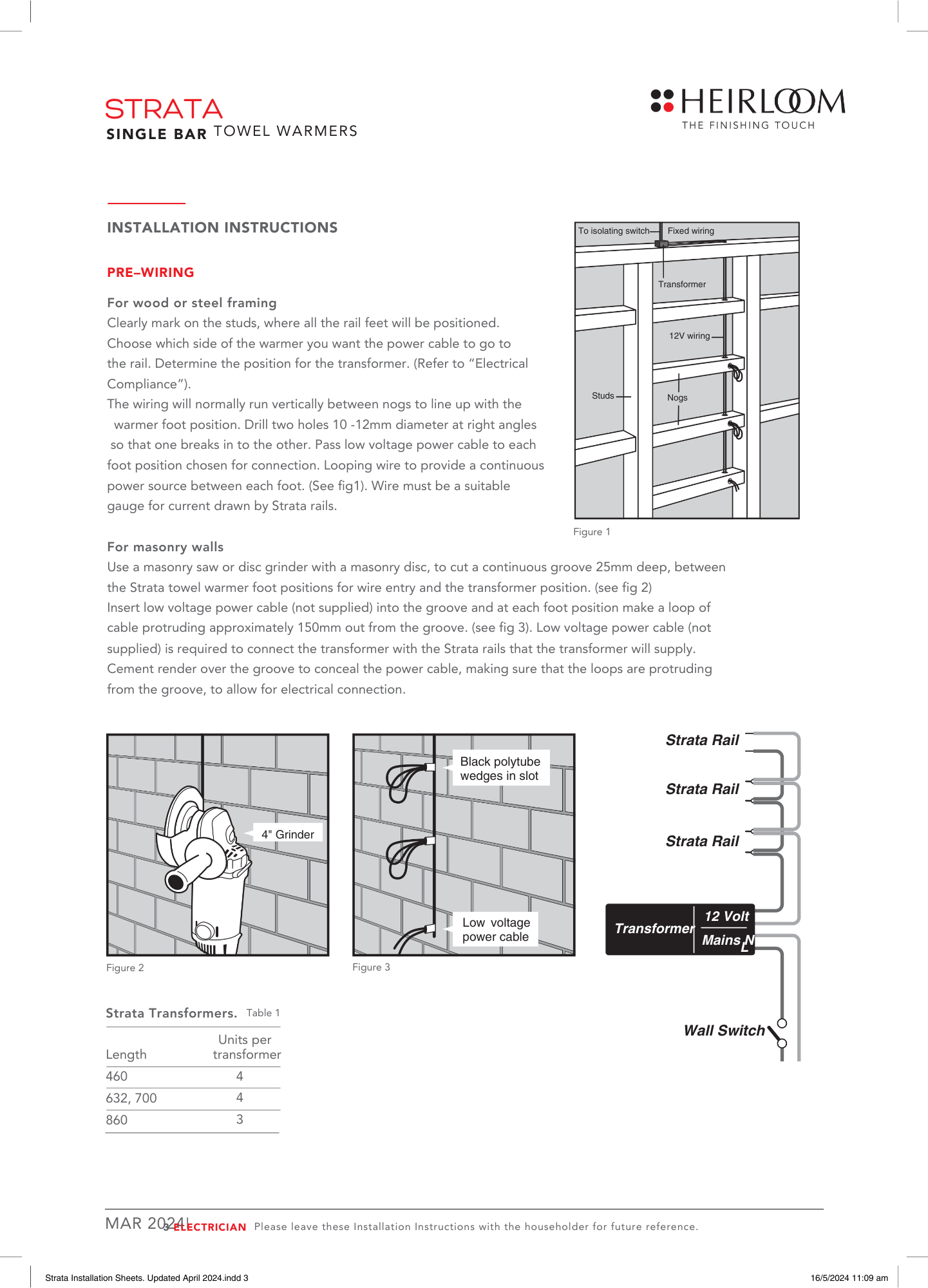 Heirloom Strata 12 Volt Transformer