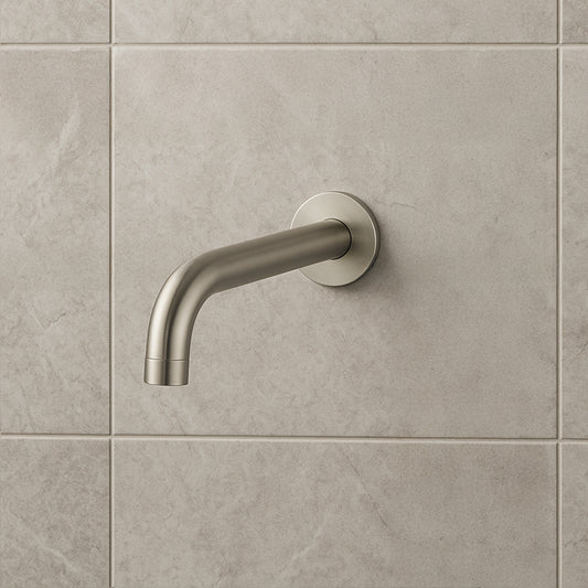 Uno Curved Bath Spout - Gunmetal