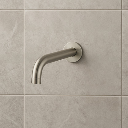 Uno Curved Bath Spout - Brushed Nickel