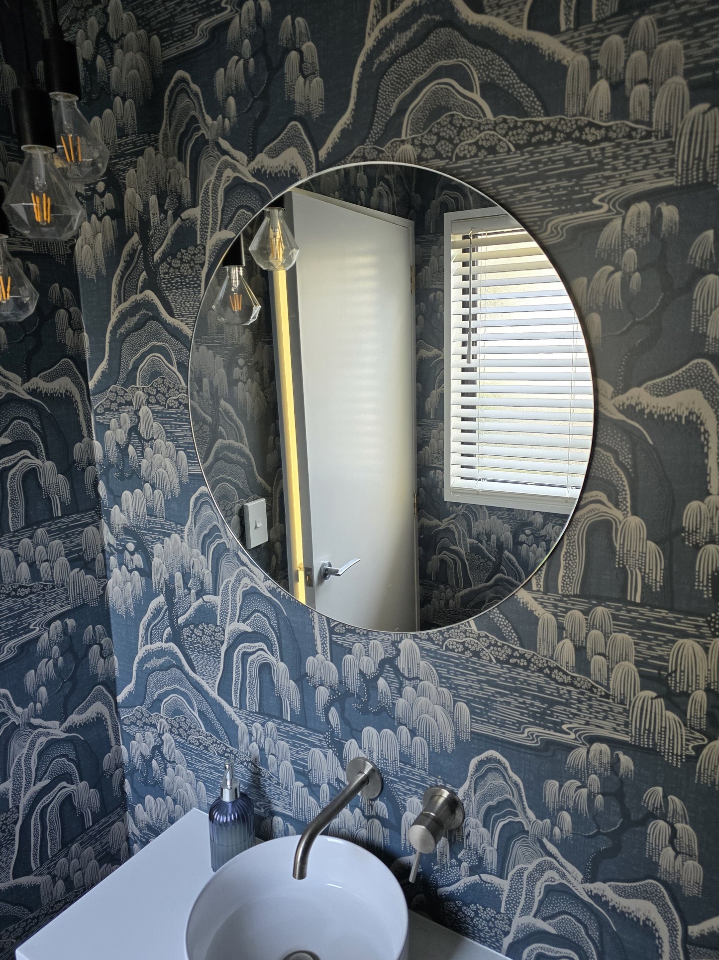 Polish Edge Round Mirror with Hidden Fittings - Precision