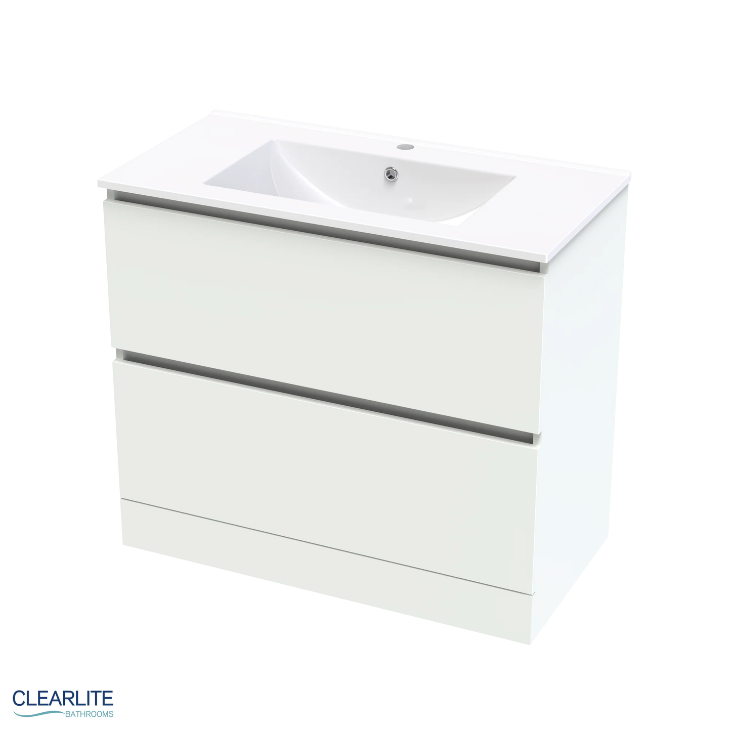 Pacific Rise Double Drawer Floor Standing Vanity - 4 Size & 3 Colour Options