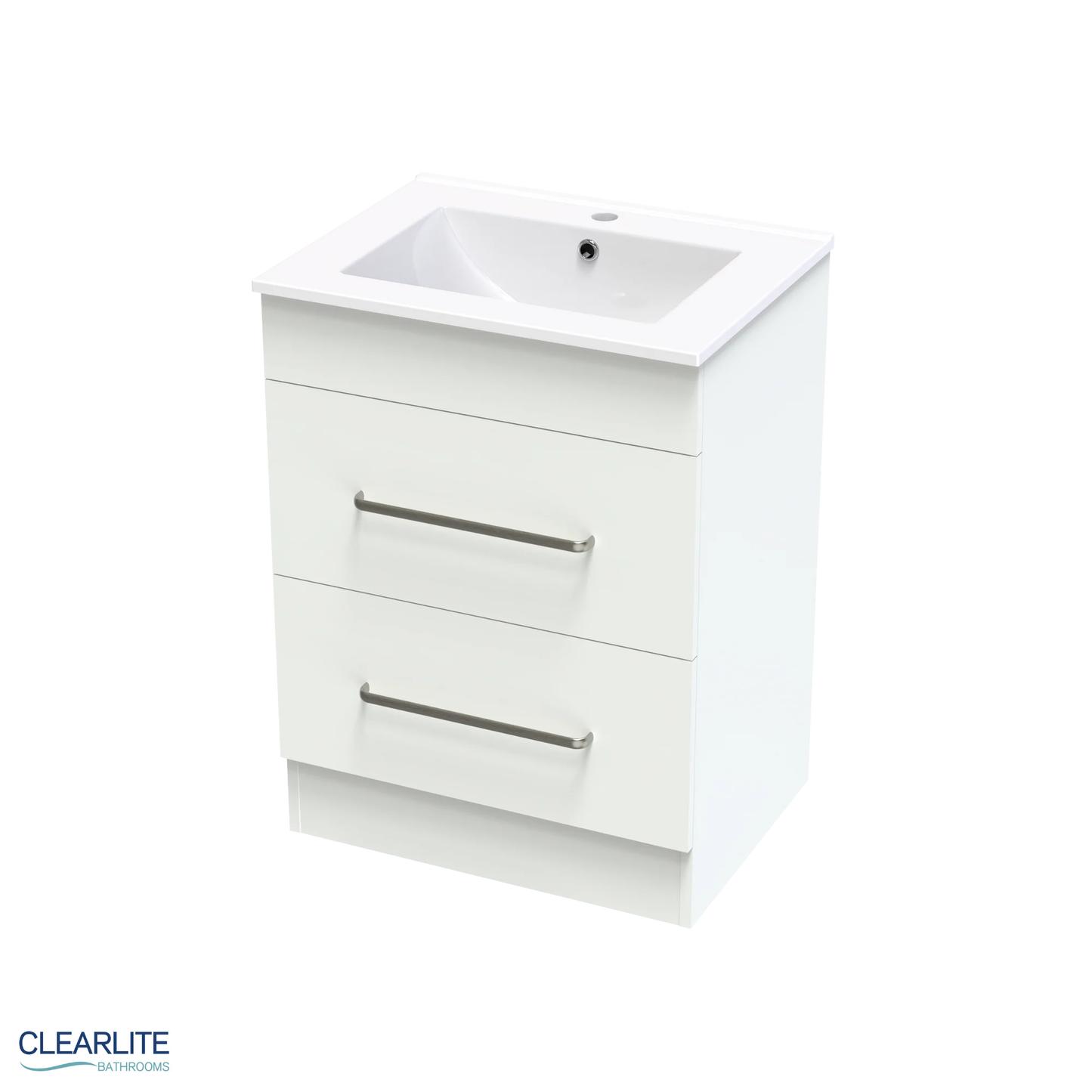 Pacific Double Drawer Floor Standing Vanity - 4 Size & 3 Colour Options